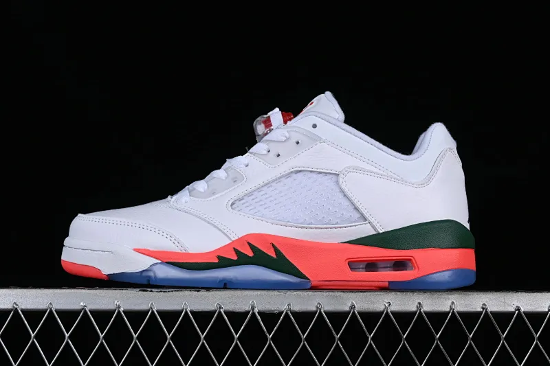 All categories Air Jordan Jordan series basketball shoes Air Jordan 5 Z version Air Jordan Retro Low AJ5 Joe 5 Knicks white blue orange low-top basketball shoes FQ1316-018
